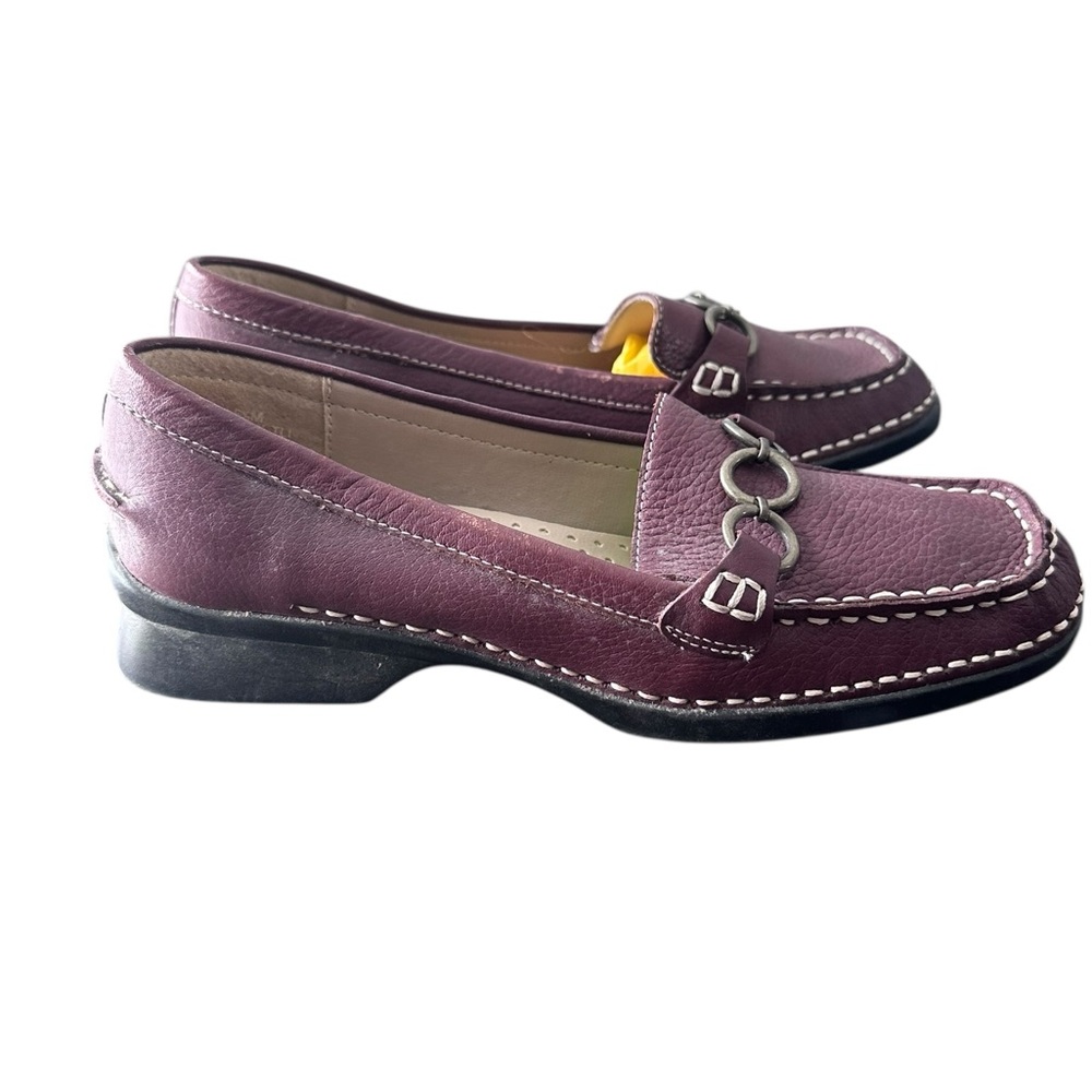 Dockers Women’s Plum Purple Leather Horsebit Loafers Comfort‎ Shoes 6 1/2M
